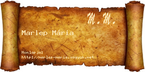 Marlep Mária névjegykártya